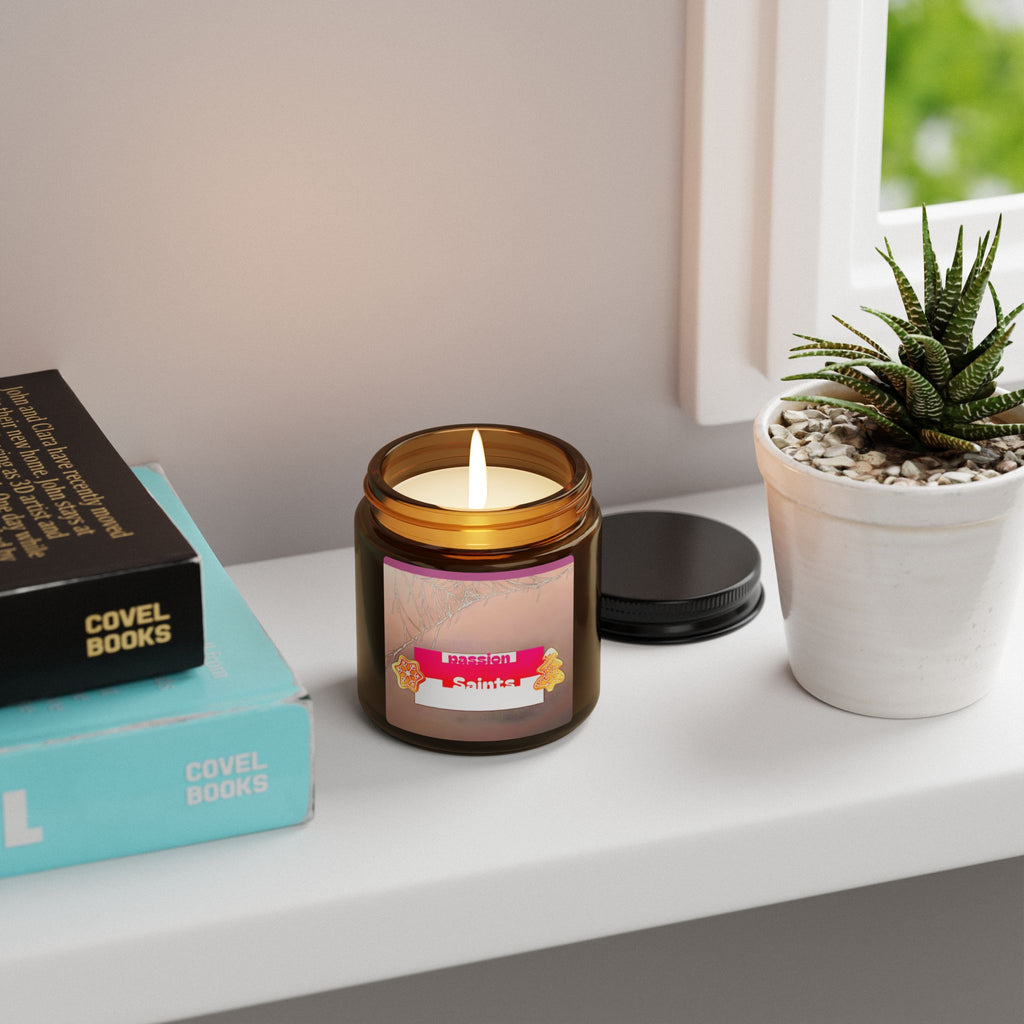 Passion Saints Scented Soy Candle (Multi-Size, Amber Jar)
