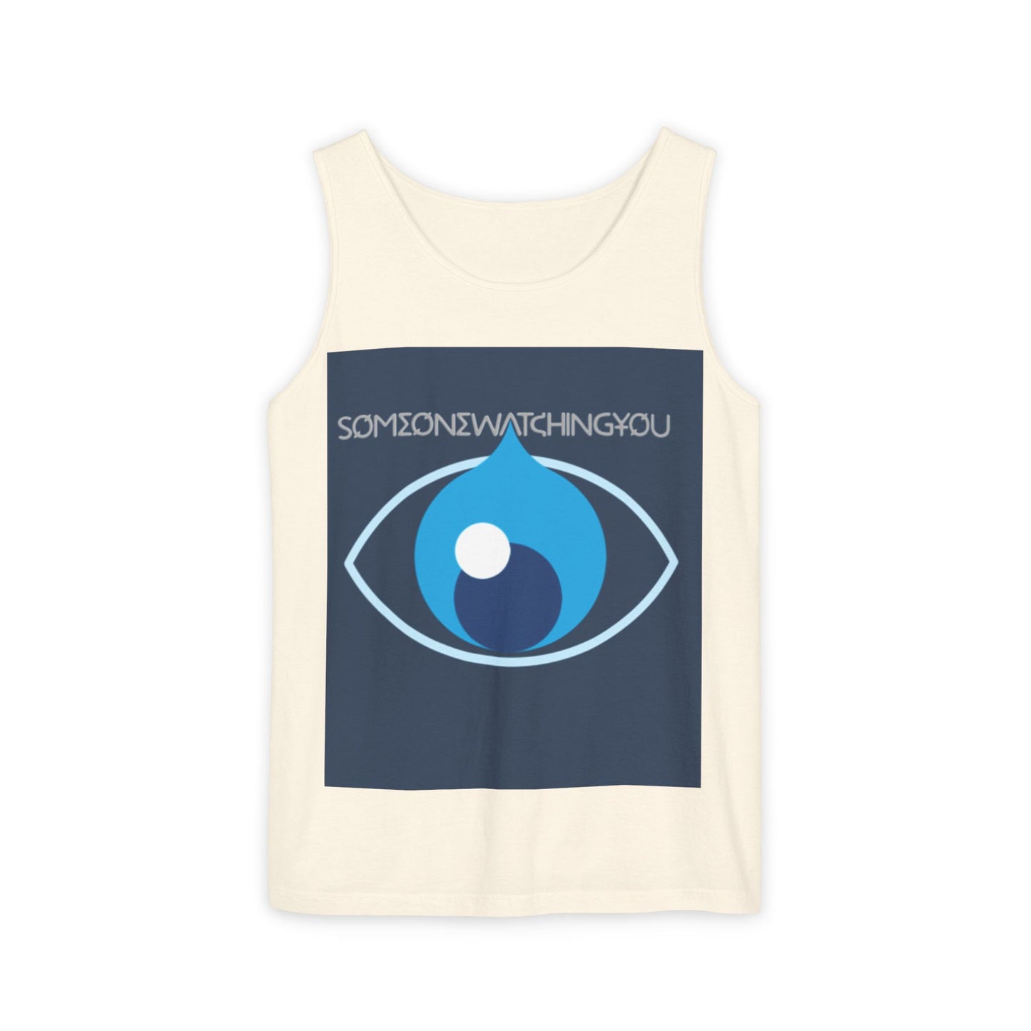 Tank Top Watching You Unisex Garment-Dyed