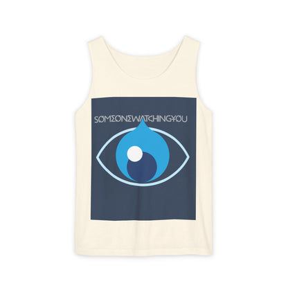 Tank Top Watching You Unisex Garment-Dyed