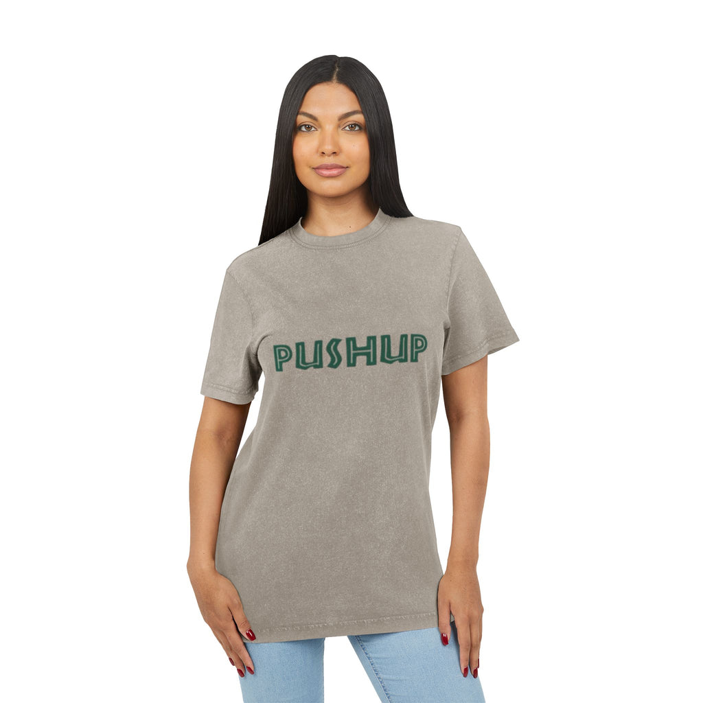 Acid Washed Pushup Tee - Unisex Vintage Style T-Shirt