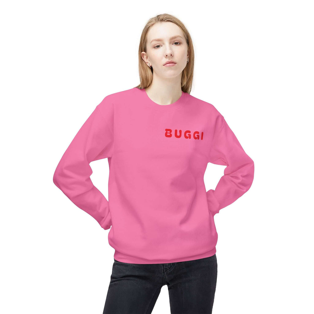 Unisex Midweight Softstyle Fleece Crewneck Sweatshirt-Buggi Design