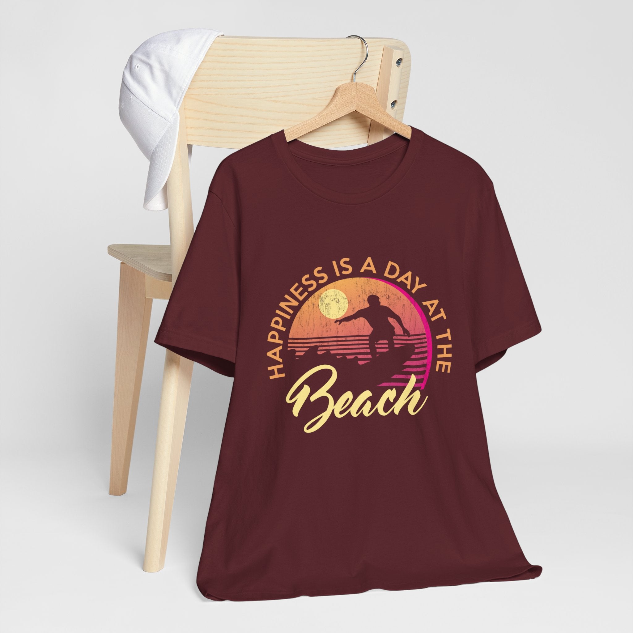 Le bonheur est une journée à la plage Tee unisexe 