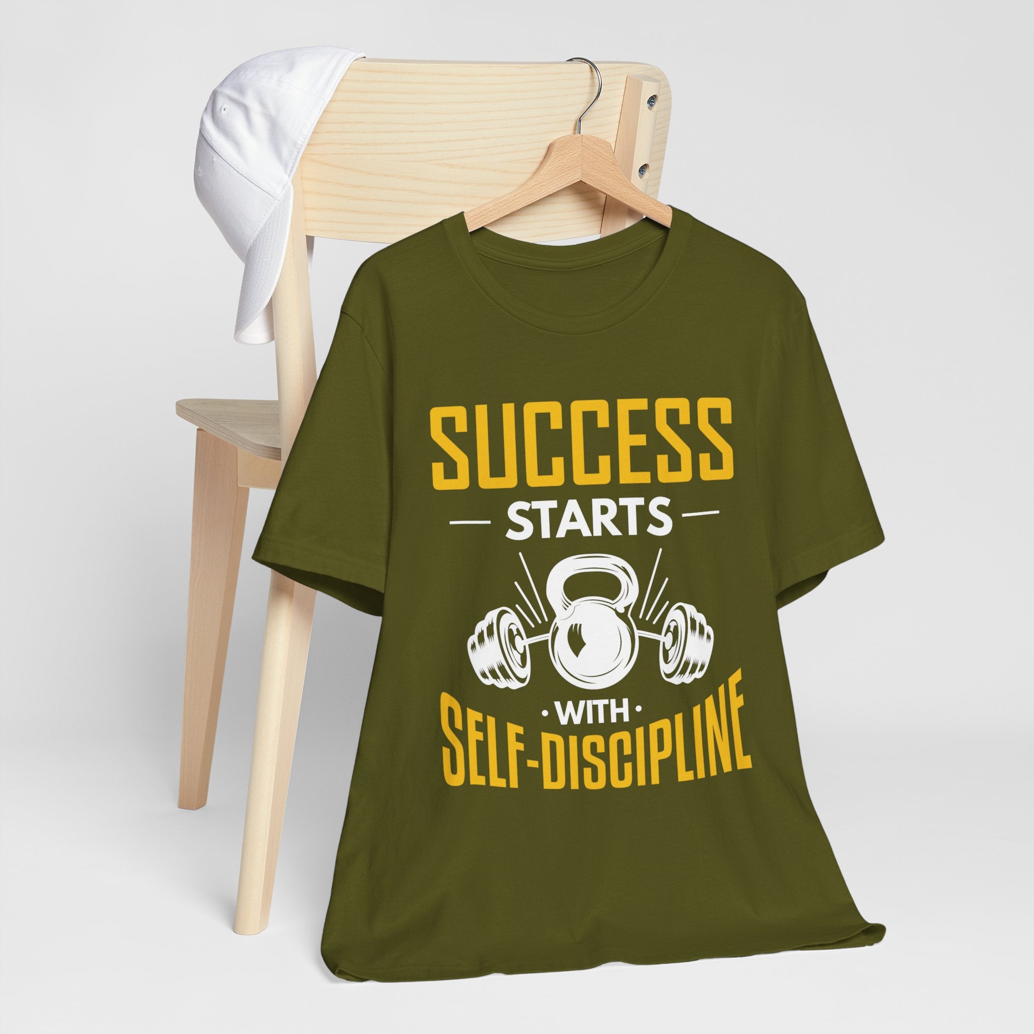 Le succès commence par le tee-shirt unisexe d’autodiscipline 
