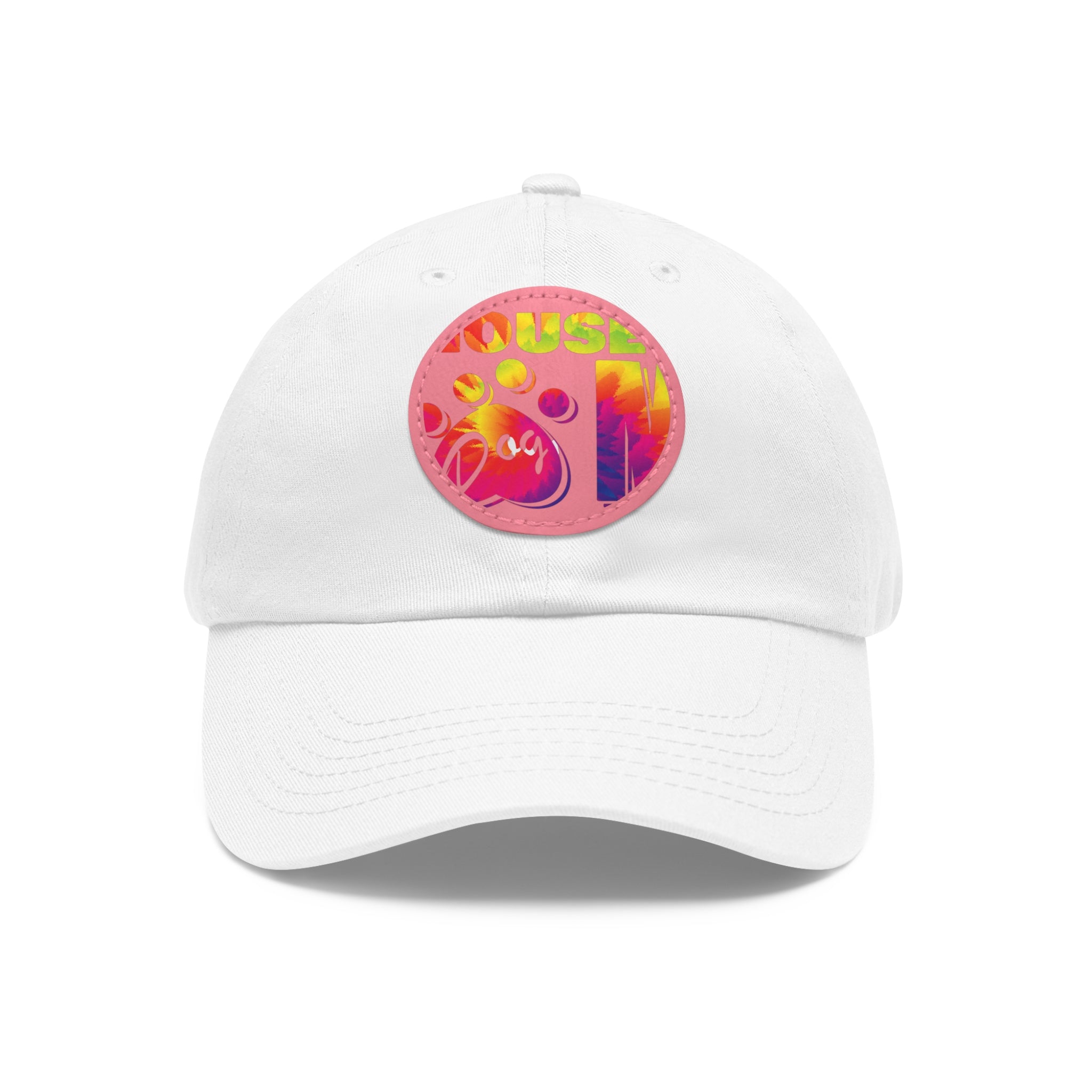 Hat with Leather Patch (Round)