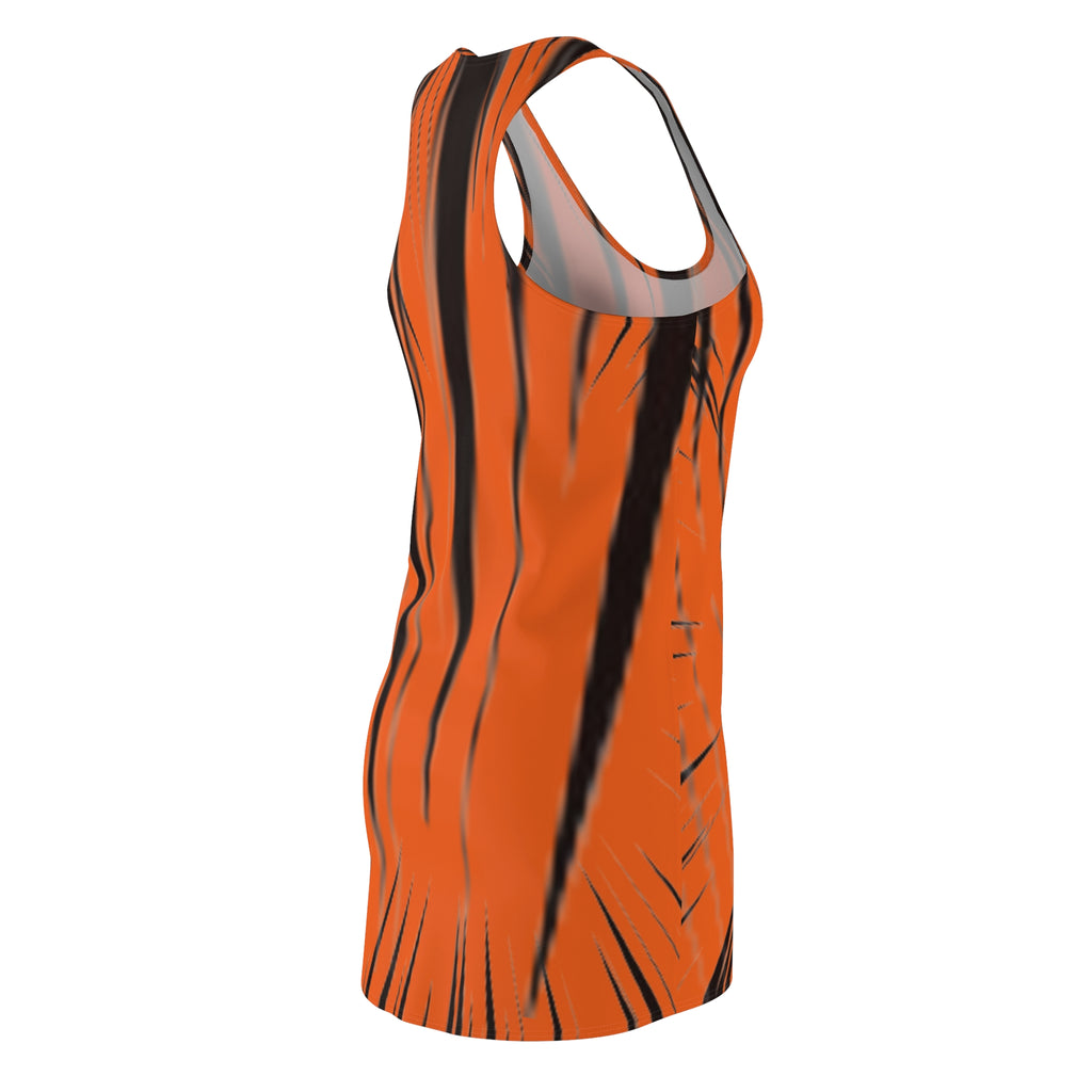 Bold Tiger Stripe Racerback Dress for Women - Summer Fashion