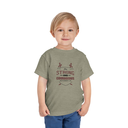 Soyez fort et courageux Tee-shirt pour tout-petits 