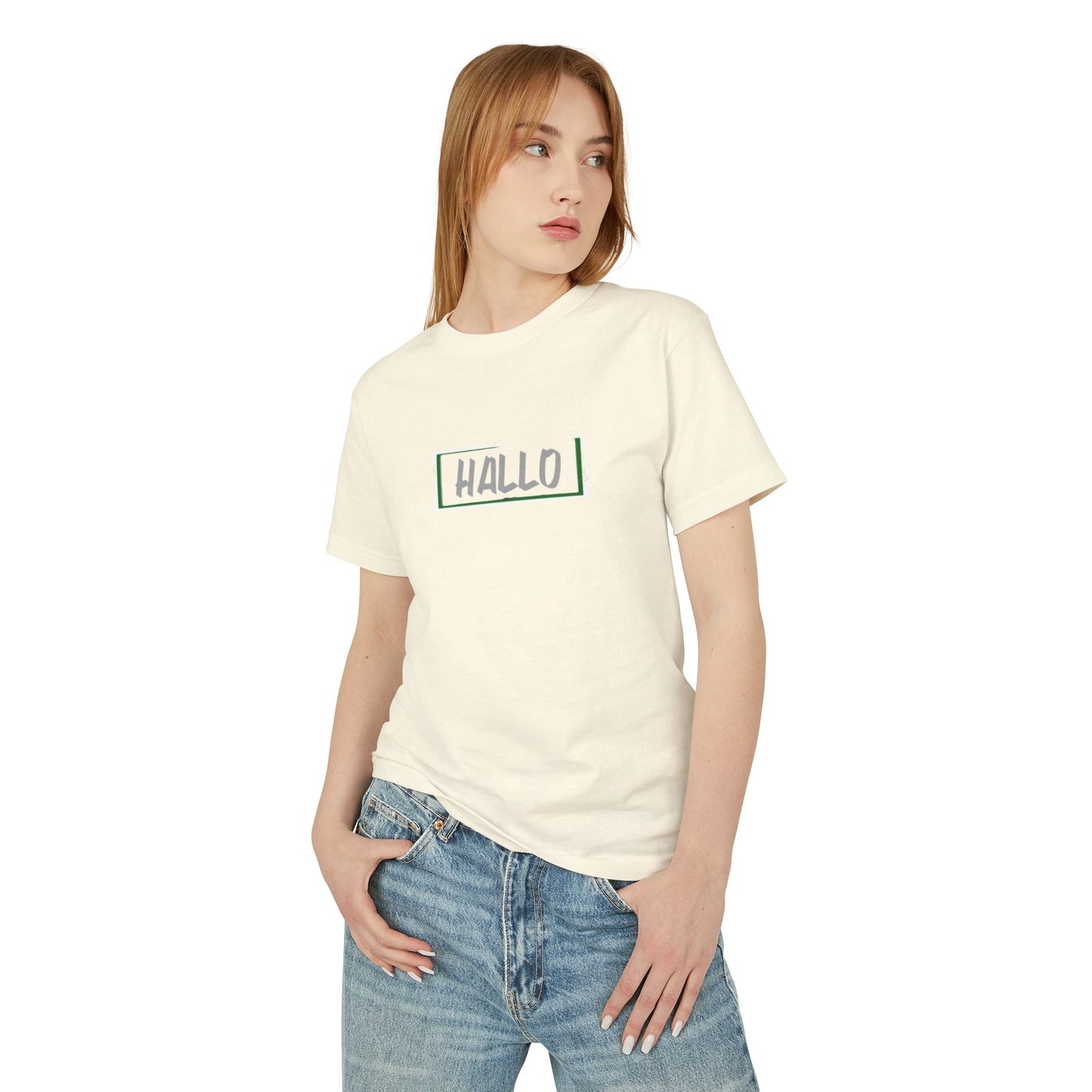 Casual Unisex Tee - 'HALLO' Design - for Everyday Wear Printify