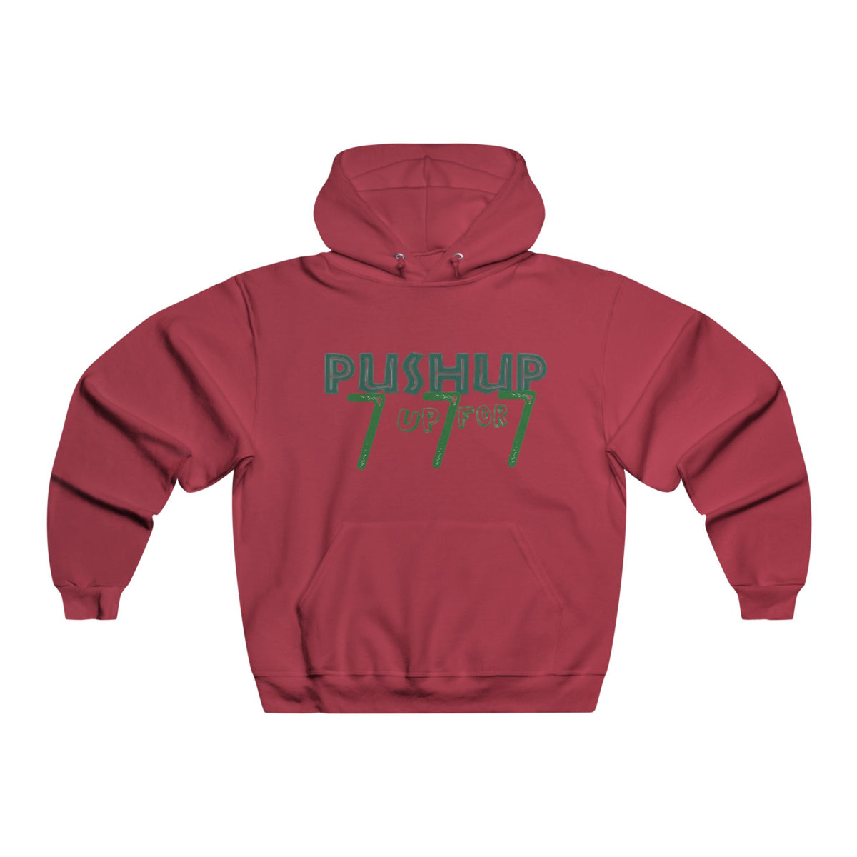 Push-Up 777 Graphic Hooded Sweatshirt for Fitness Enthusiasts