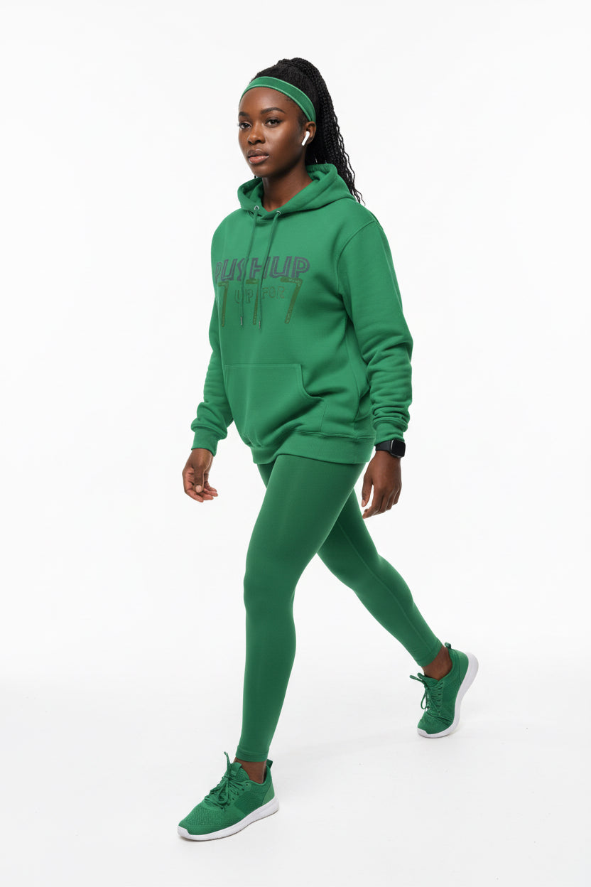 Push-Up 777 Graphic Hooded Sweatshirt for Fitness Enthusiasts