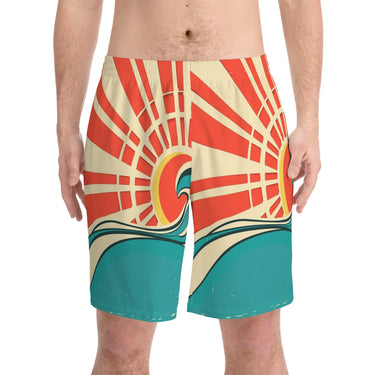 Men's Elastic Beach Shorts (AOP)