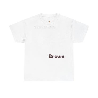 White Brown Coffee Cake Cotton Tee