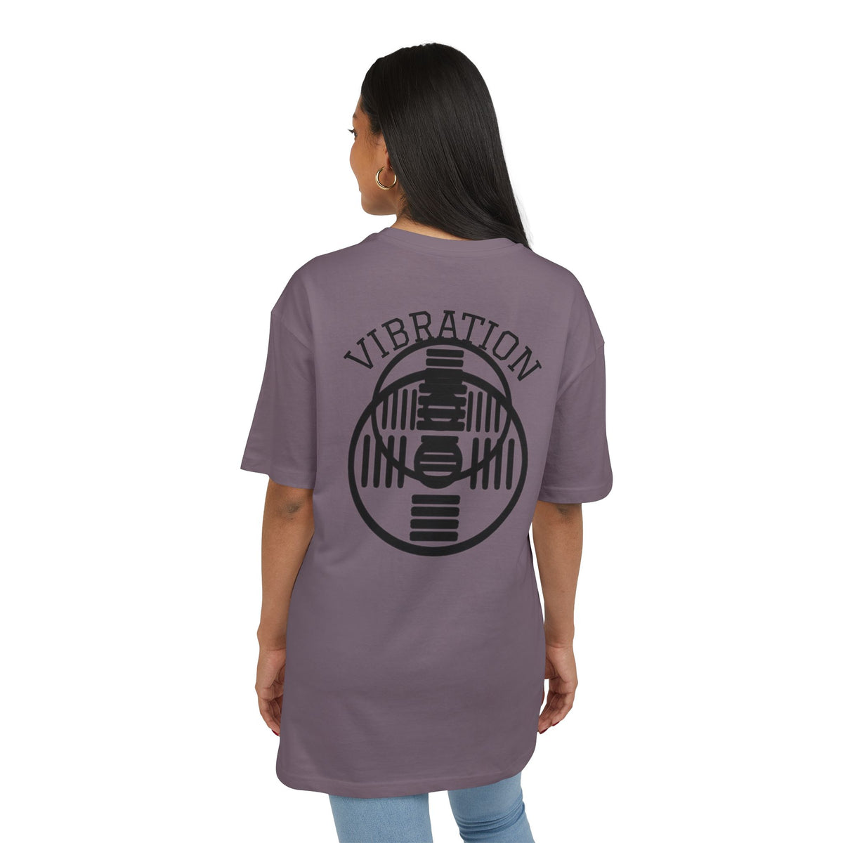 Unisex Vibration Oversized Tee | Comfortable Streetwear, Gym Apparel, Gift for Fitness Lovers, Casual Daily Wear, Graphic Tee