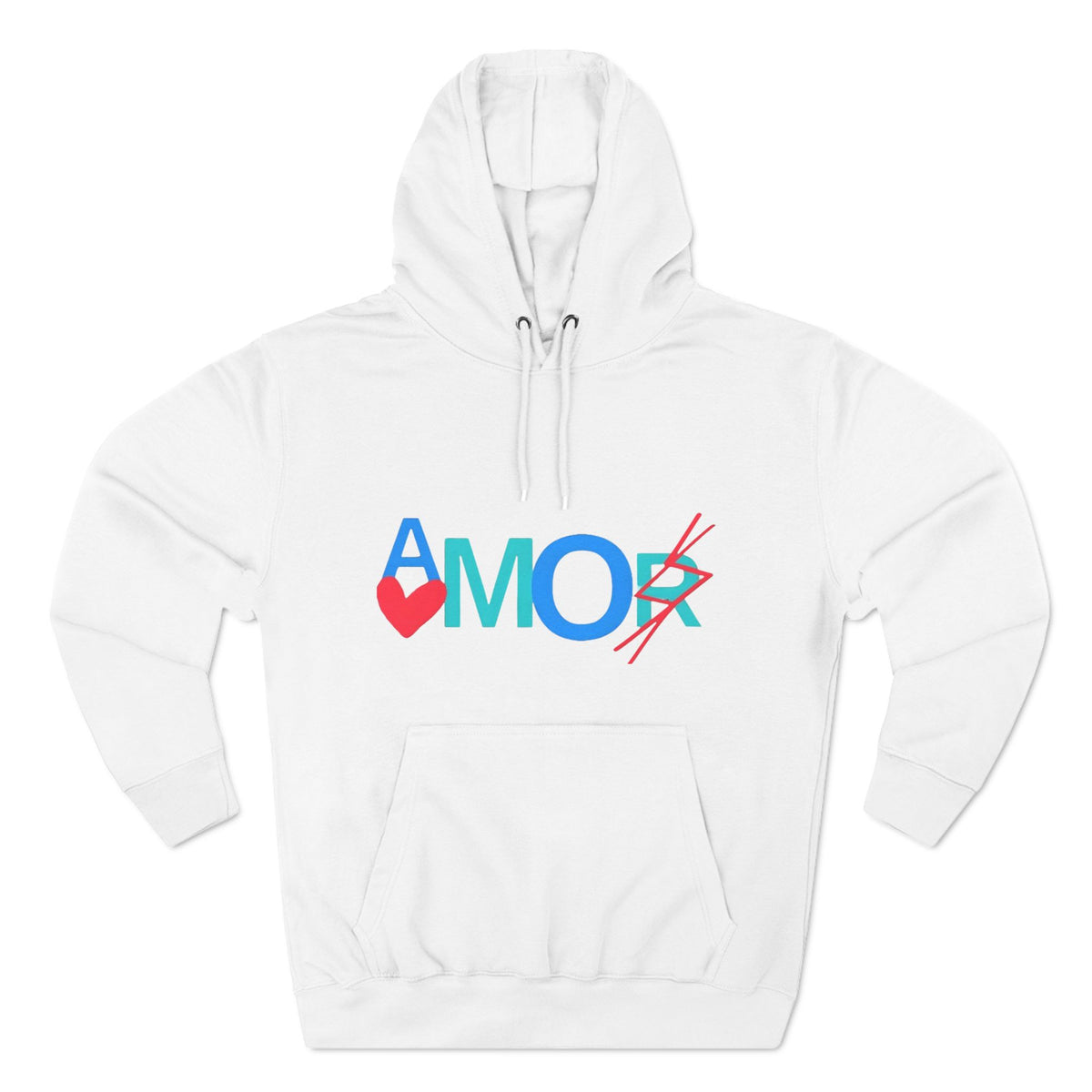 Amor Three-Panel Fleece Hoodie