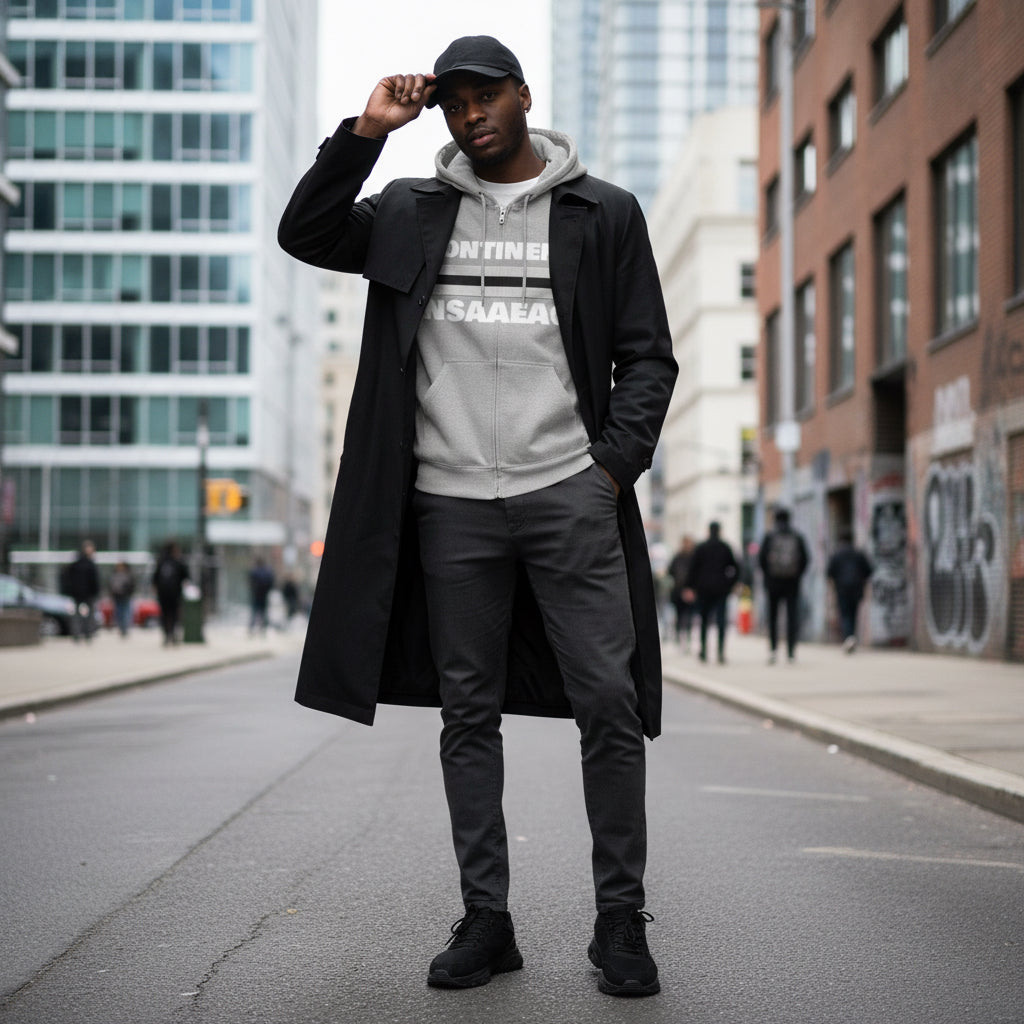 Continents Full Zip Hooded Sweatshirt Printify