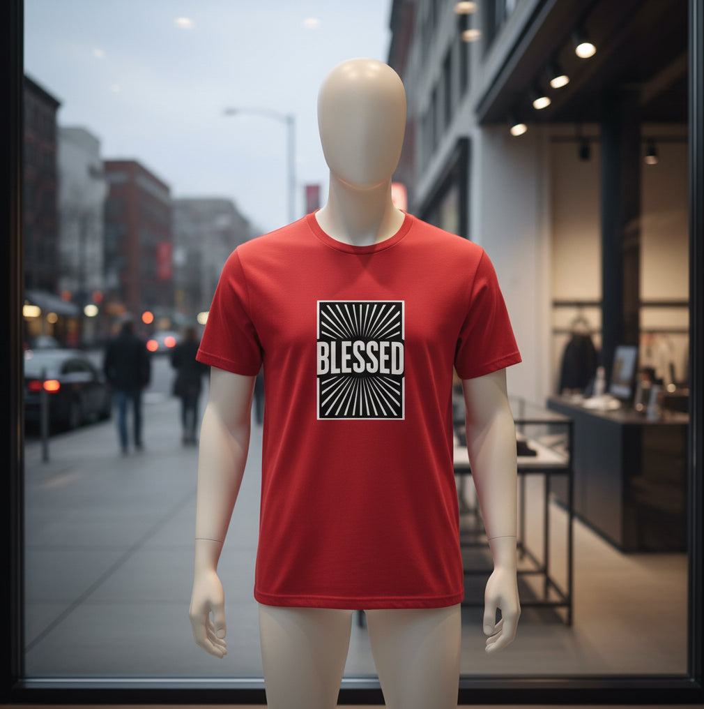 Blessed T-Shirt — 'blessed' Script Graphic Christian Tee