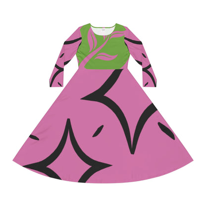 RC'nSONS  Long Sleeve Dance Dress (AOP)