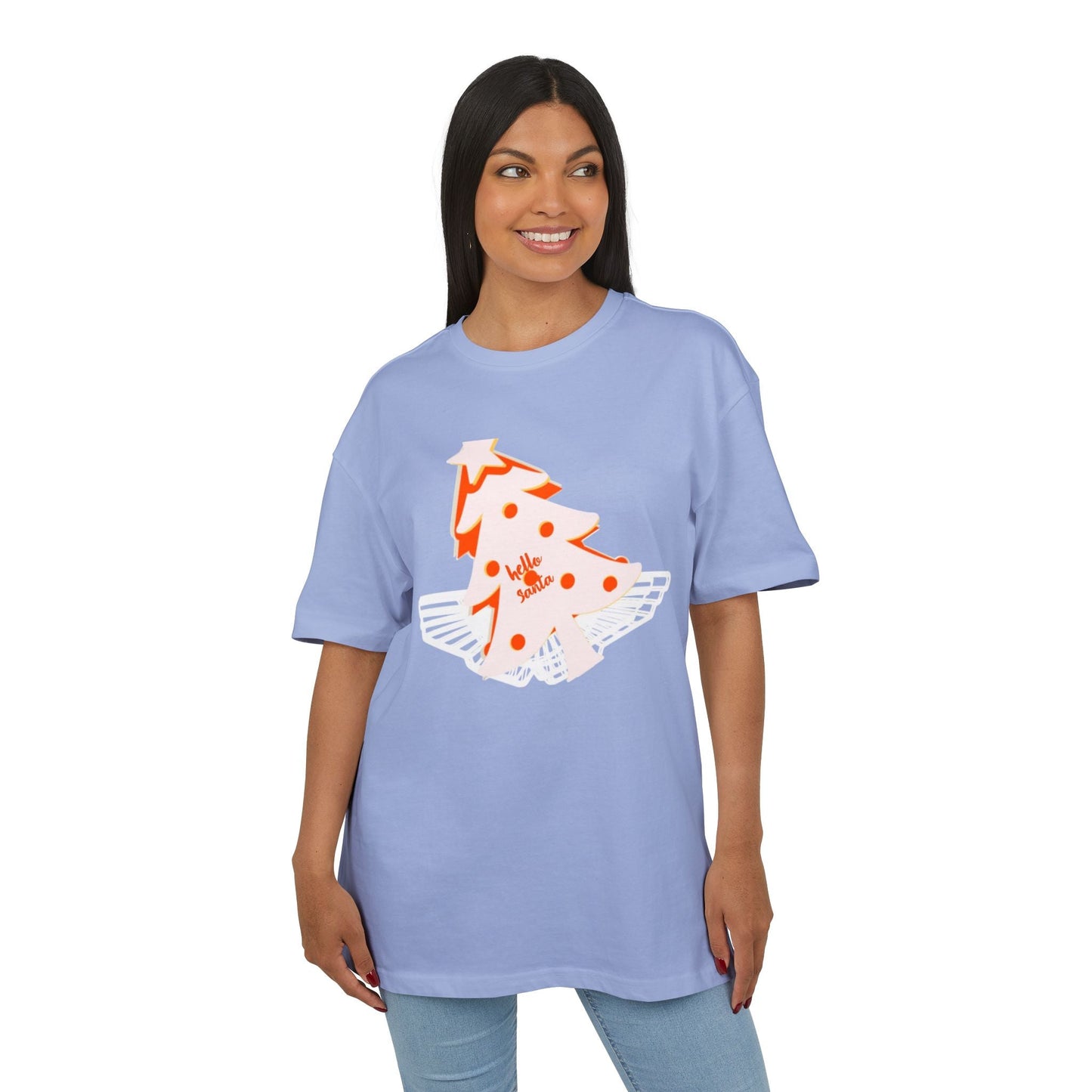 Christmas Oversize Tee - hello Santa Printify