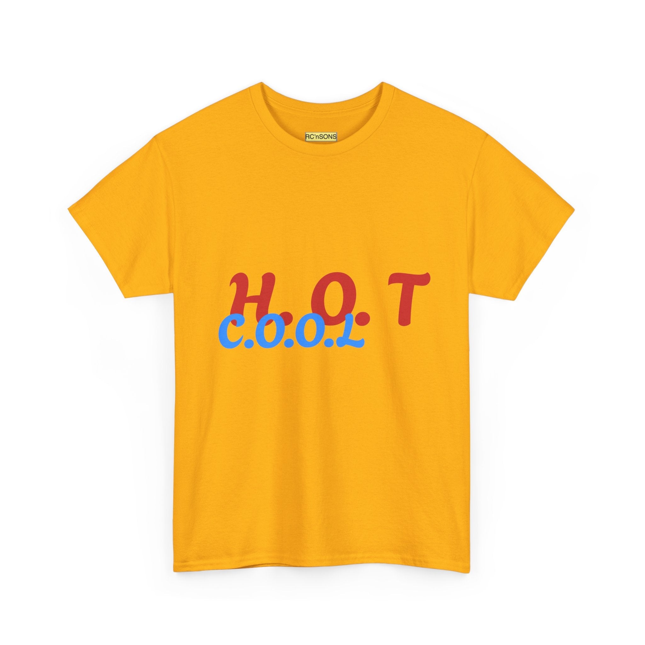 Cool & Trendy Unisex Heavy Cotton Tee - H.O.T. C.O.O.L. Graphic Shirt, Casual Wear, Gift for Friends, Summer Style, Streetwear Printify