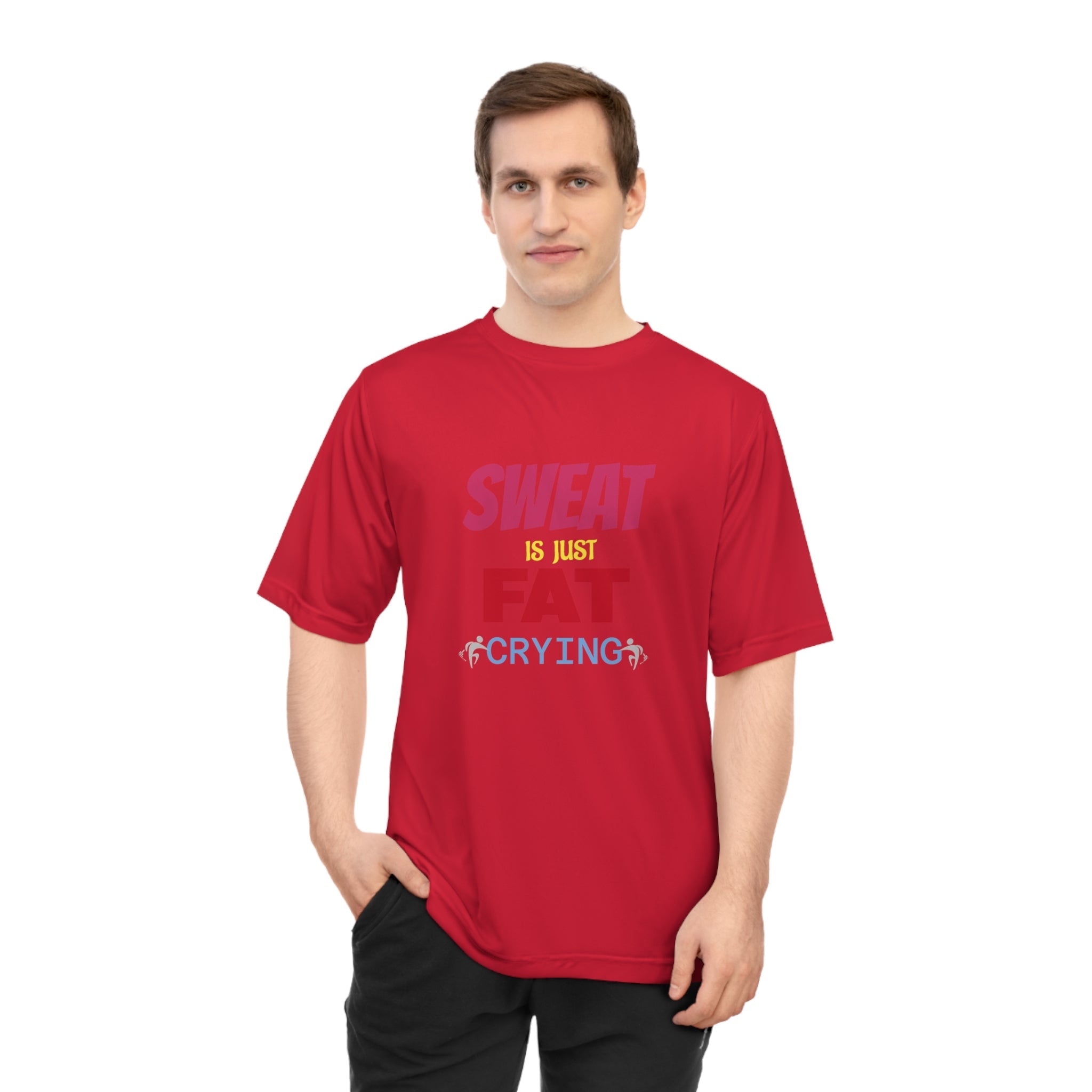 Motivational Fitness T-Shirt – Unisex Sweat is Just Fat Crying, Gym Apparel, Workout Shirt, Activewear, Gift for Fitness Enthusiasts Printify