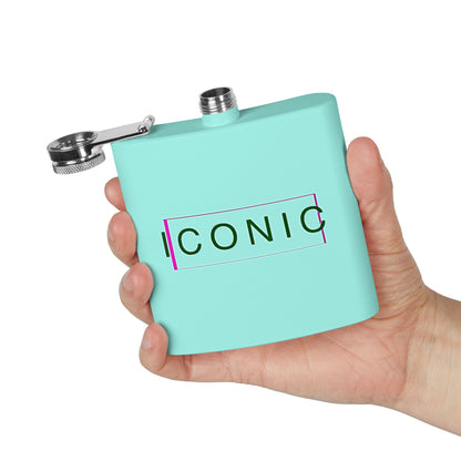 Stylish Stainless Steel Flask - 6oz Iconic Drinkware for Celebrations