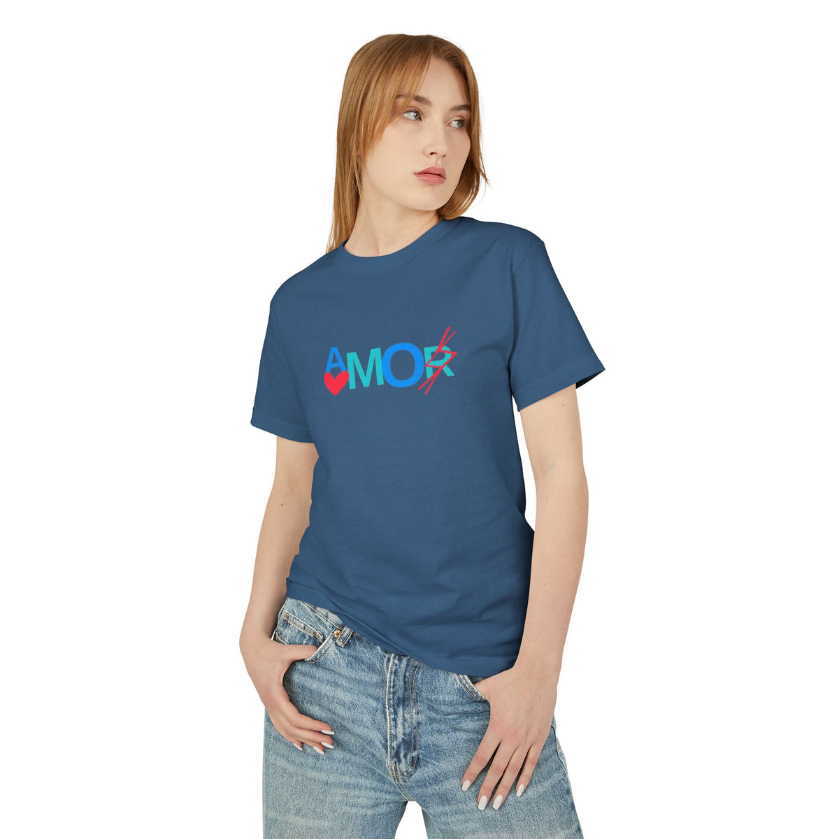 T-Shirt AMORX Unisex Garment-Dyed Heavyweight Cotton Tee