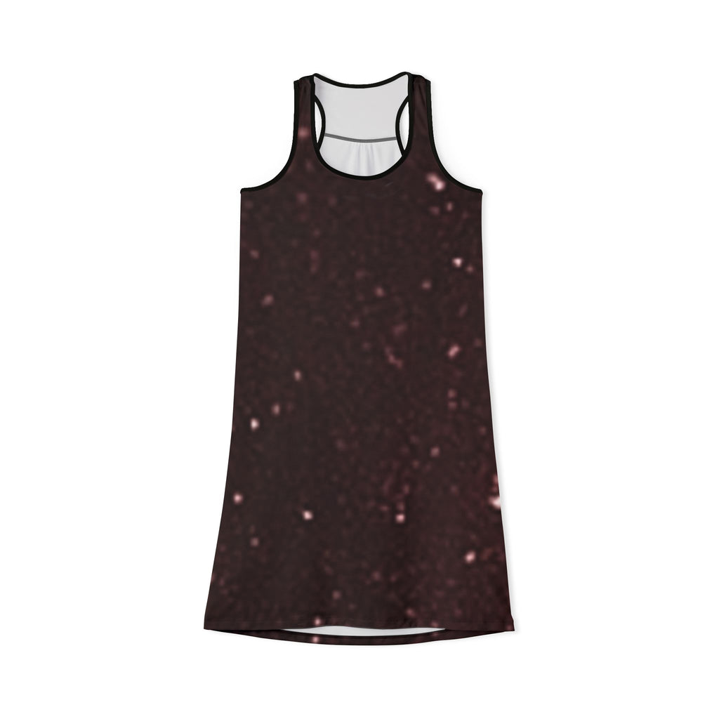 Glamorous Cosmic Racerback Dress, Women's Summer Dress, Stargazer AOP Dress, Casual Party Wear, Perfect for Festivals