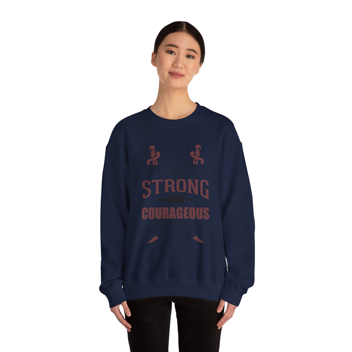 Soyez fort et courageux Sweat-shirt unisexe 