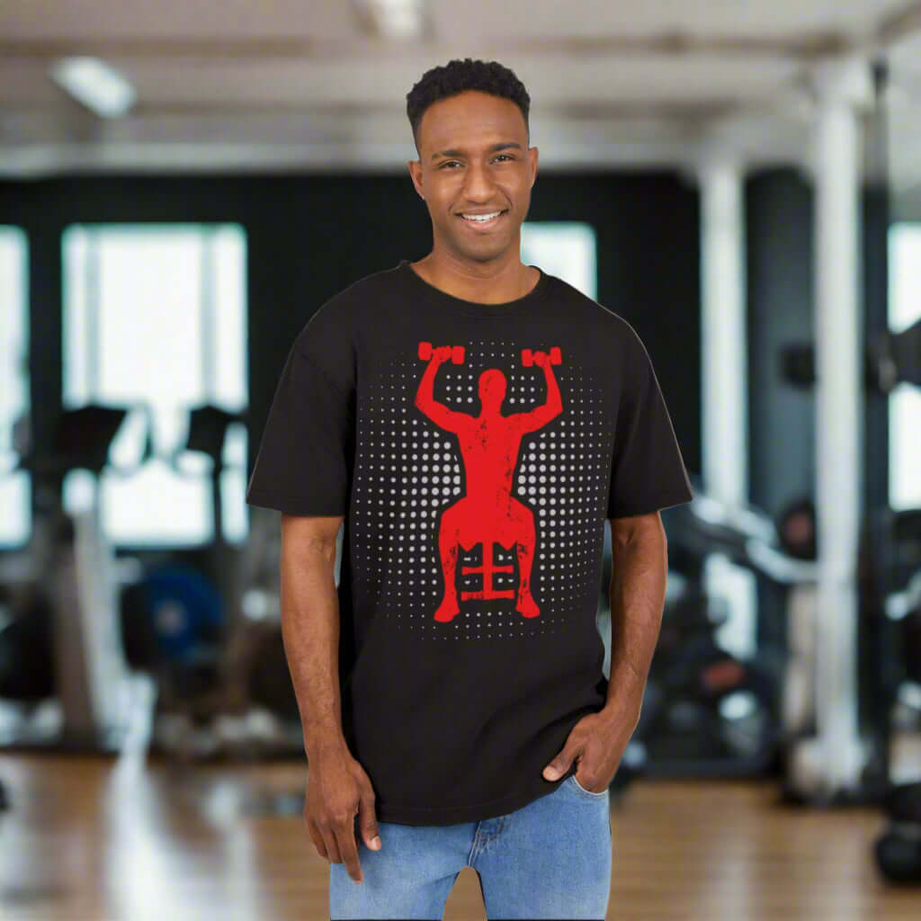 Oversize Tee - Off To Gym Acid Washed Men's T-Shirt