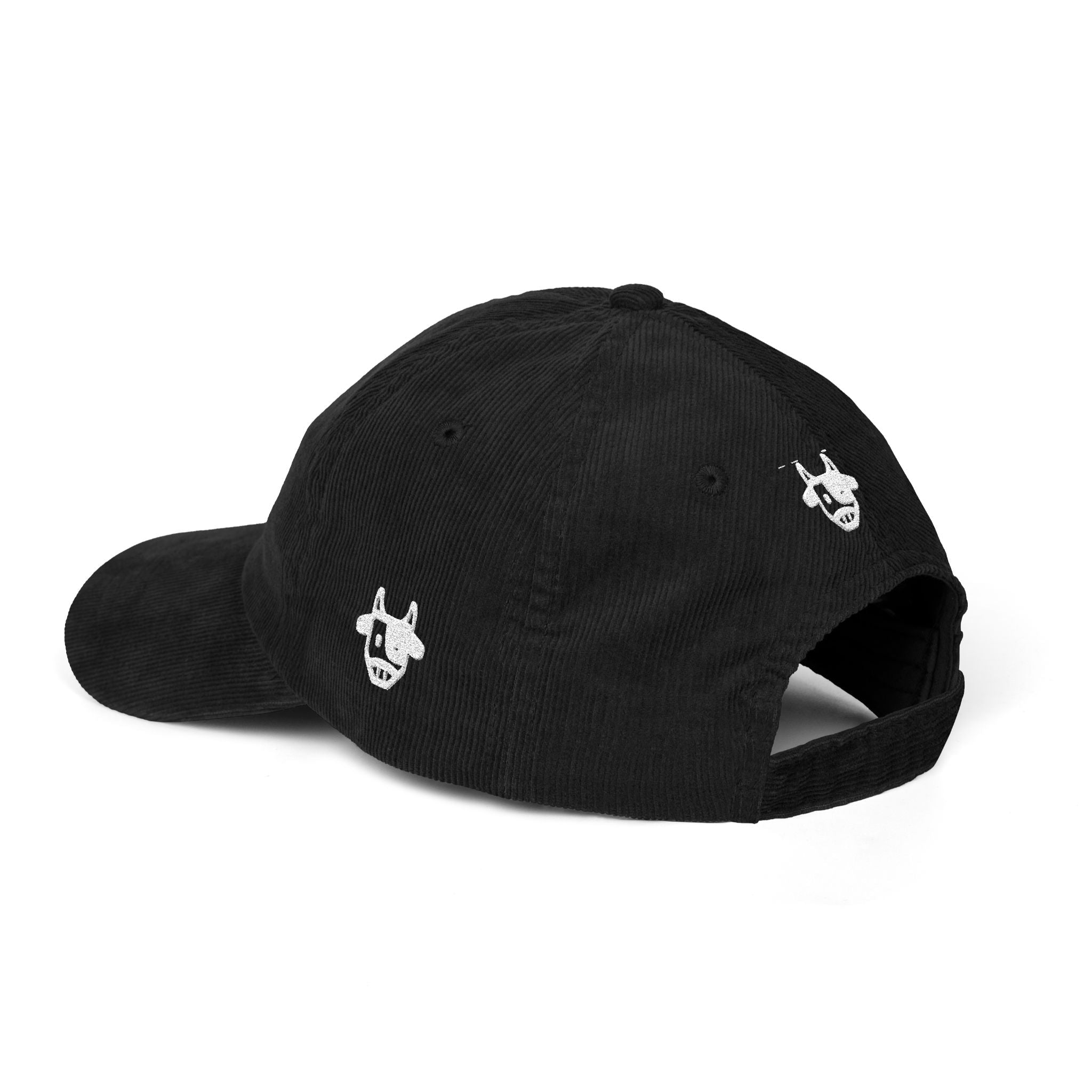 Corduroy Cap with Embroidered Design, Trendy Accessories for Fashion Lovers, Unique Gift for Holidays, Casual Daily Wear Printify