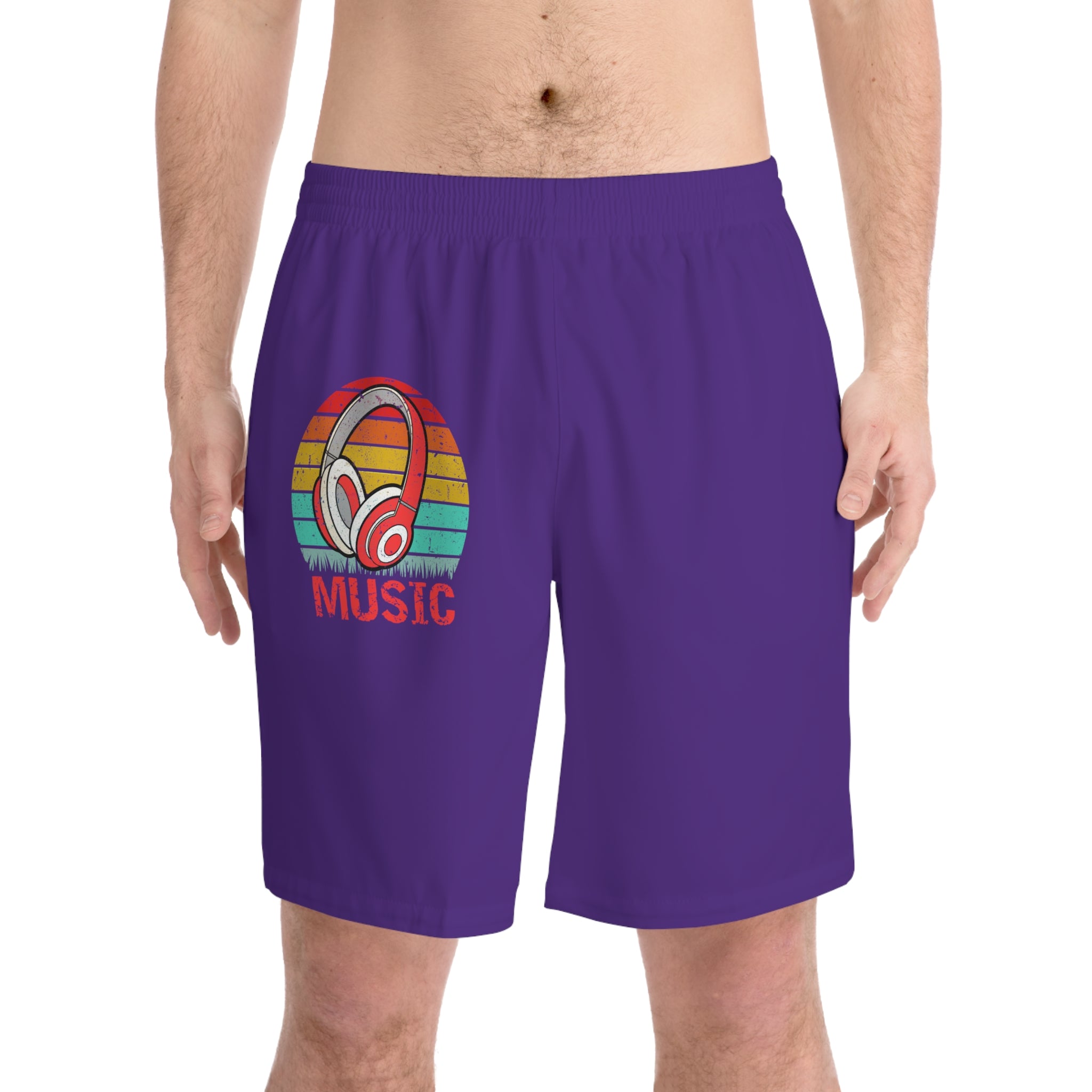 Men's Elastic Beach Shorts (AOP)
