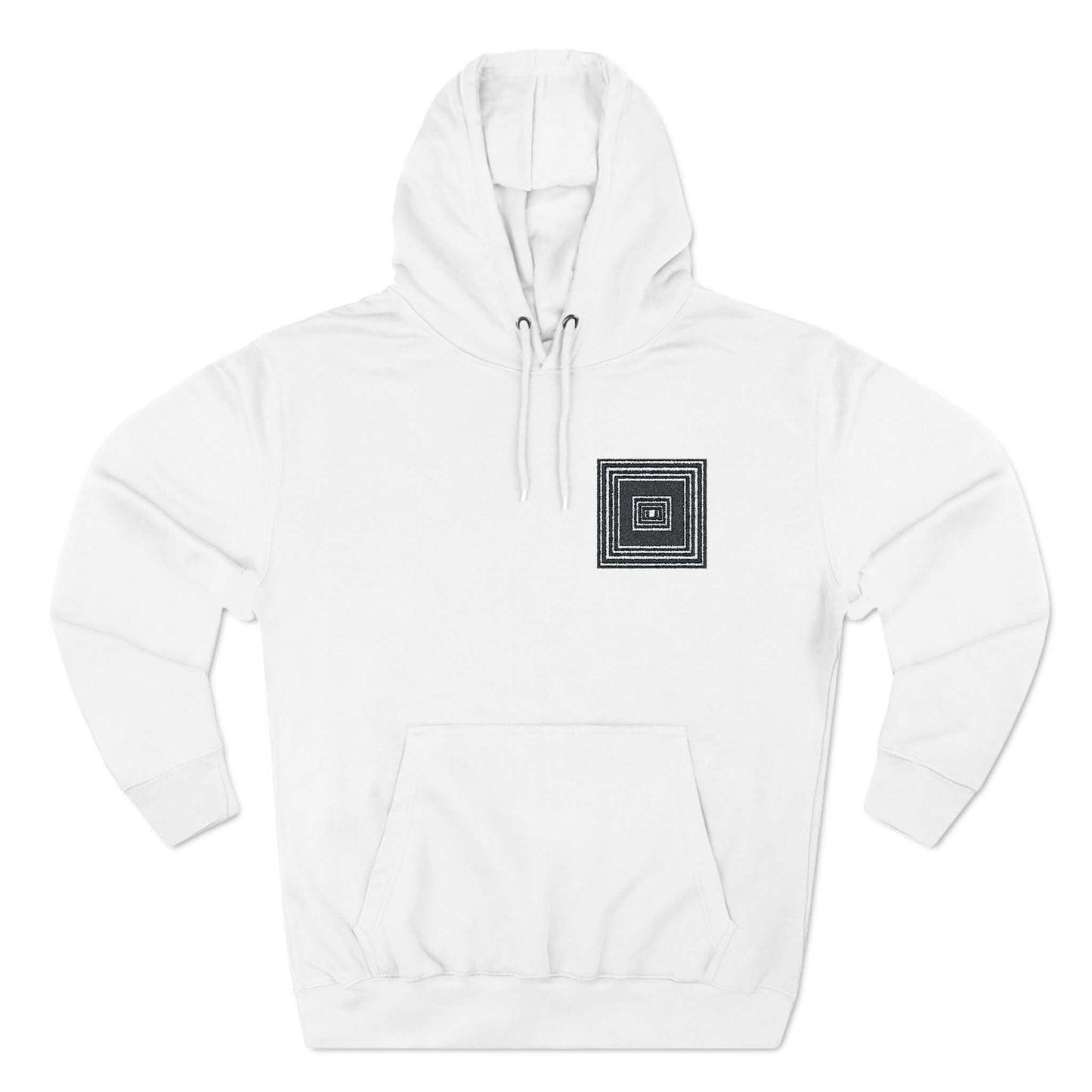 Fleece Hoodie with Quadrat Embroidery