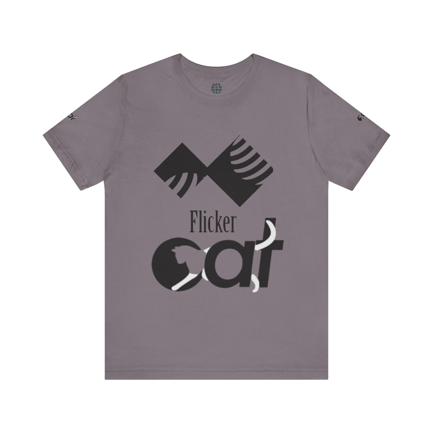 Flicker Cat Graphic Tee - Unisex Jersey Short Sleeve T-Shirt for Cat Lovers