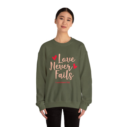 Love Never Fails Unisex Sweatshirt