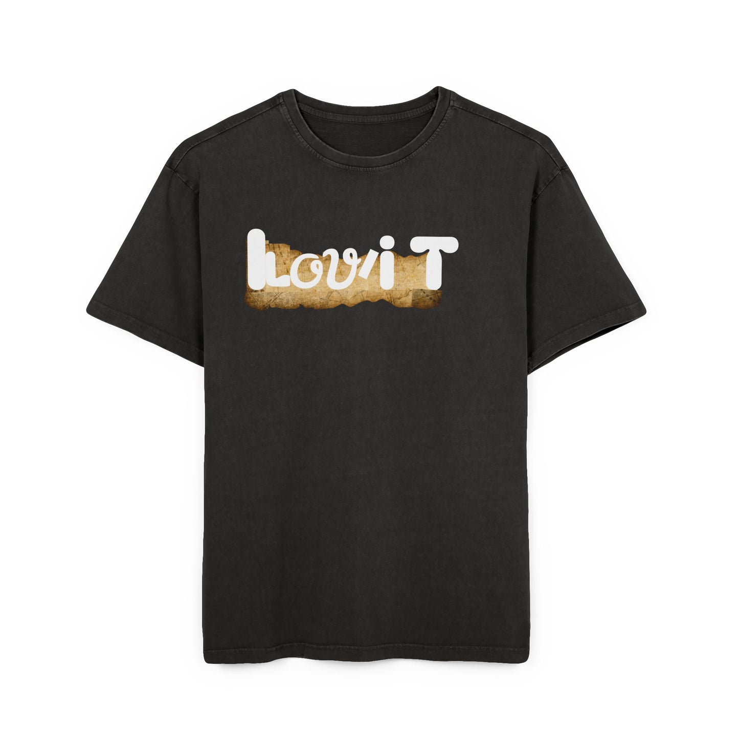 Oversize Tee Acid Washed Men's I Lov'iT Graphic T-Shirt