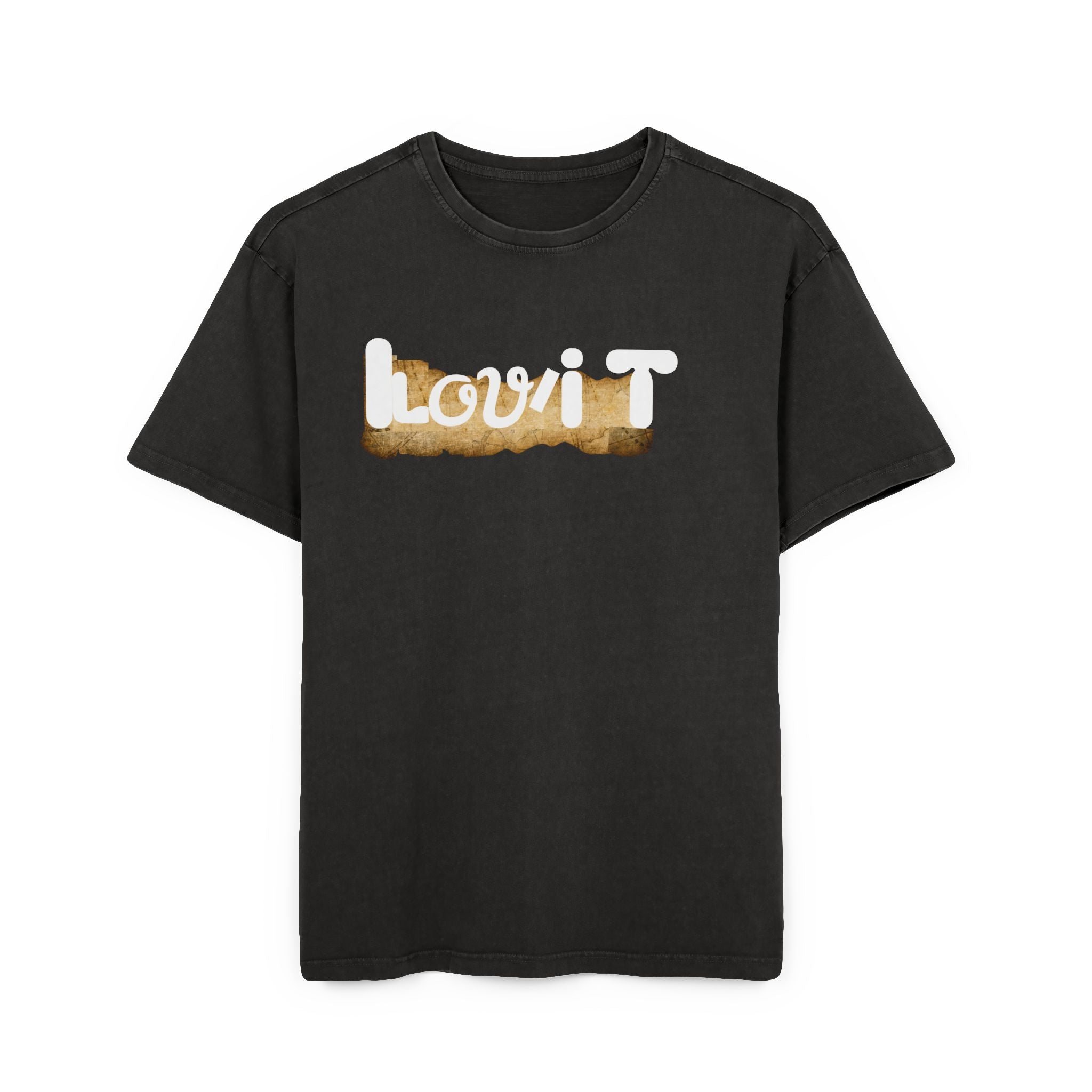Oversize Tee Acid Washed Men's I Lov'iT Graphic T-Shirt