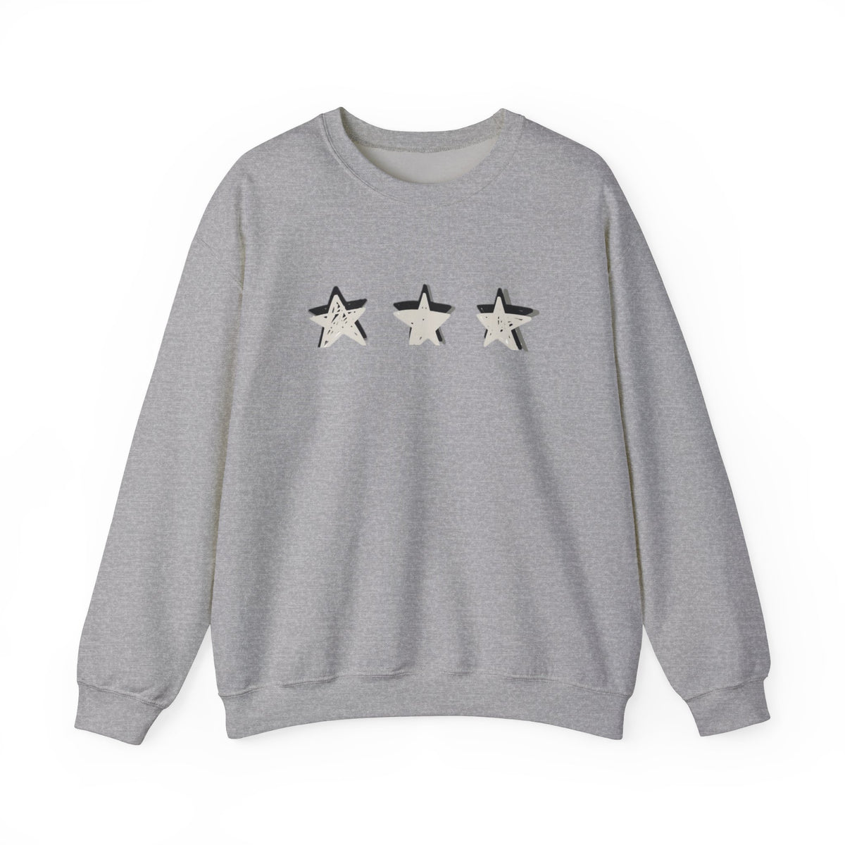 3 Star Heavy  Crewneck Sweatshirt