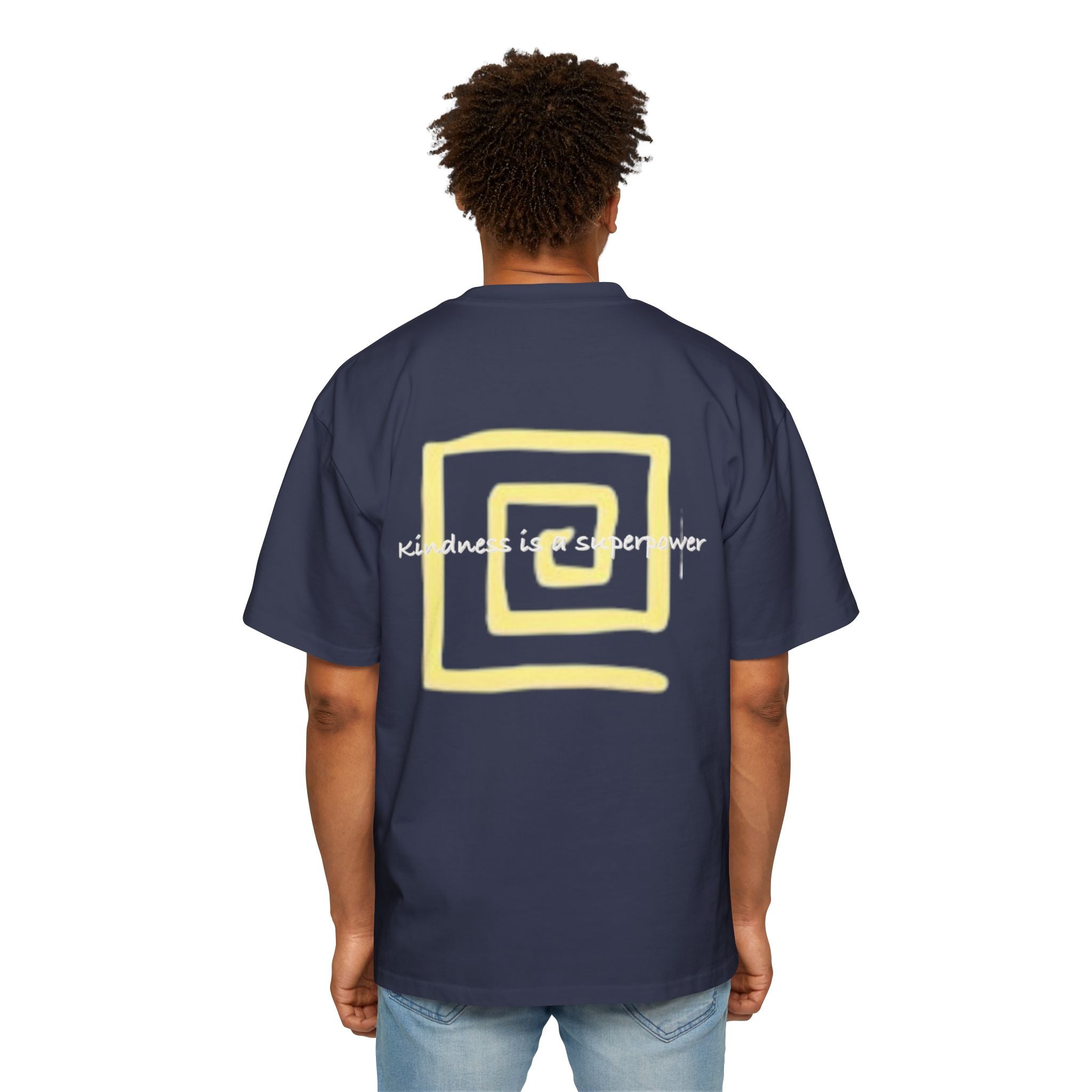 Oversized Tee - Kindness is a Super Power Graphic Design Shirt for Men Printify
