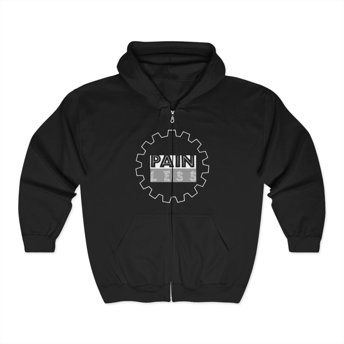Pain Less Unisex Zip Hoodie – Motivational Gear for Comfort and Resilience