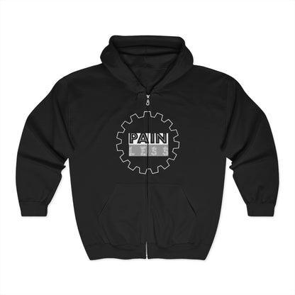 Pain Less Unisex Zip Hoodie – Motivational Gear for Comfort and Resilience