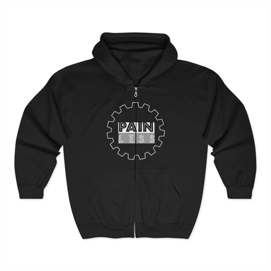 Pain Less Unisex Zip Hoodie – Motivational Gear for Comfort and Resilience
