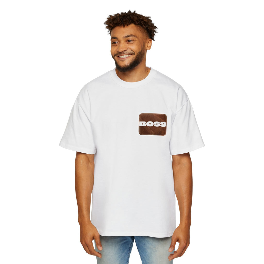 Boss Men's Heavy Oversized Tee, Casual Streetwear, Gift for Him, Trendy Outfit, Everyday Comfort, Relaxed Fit T-Shirt Printify