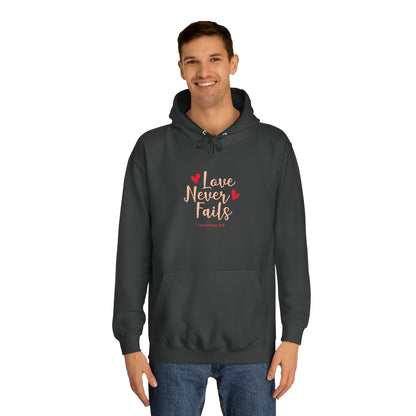 Love Never Fails Unisex Hoodie