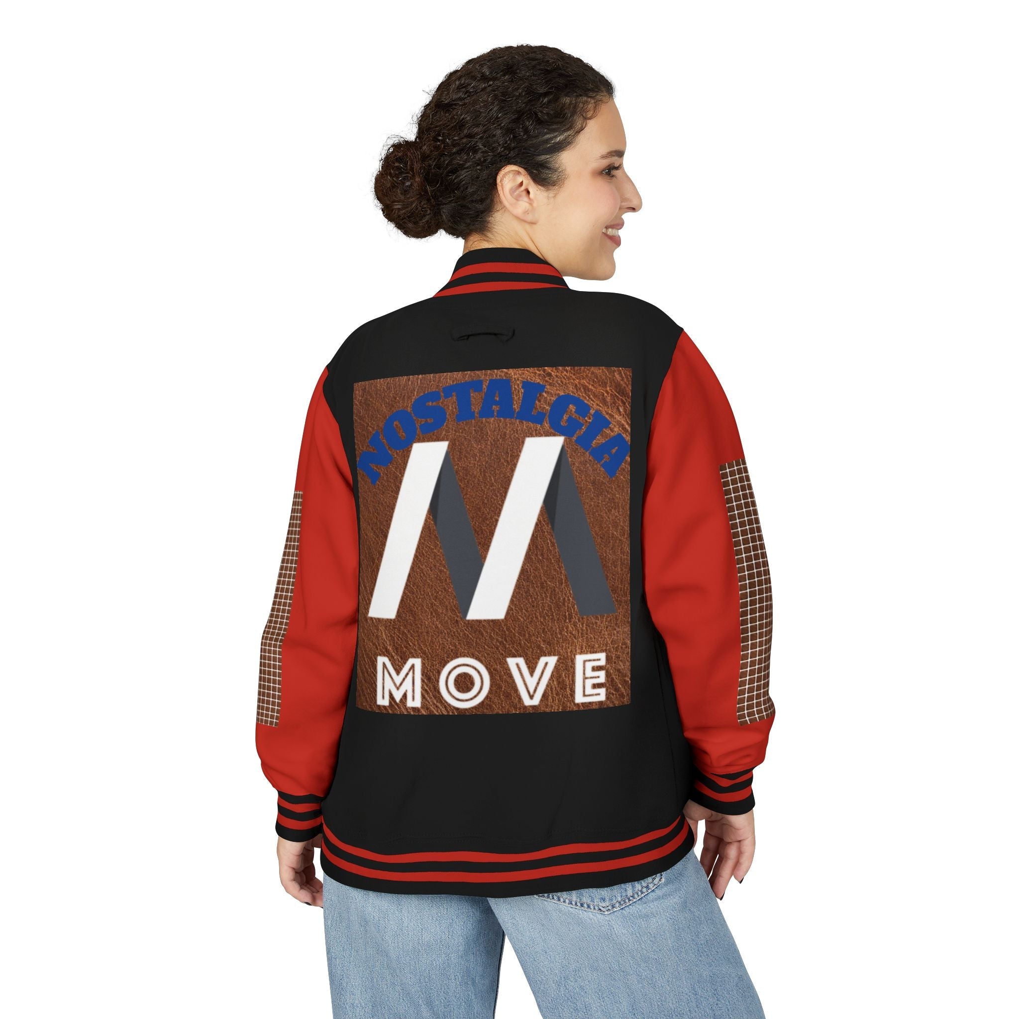 Vintage-Inspired Heavyweight Letterman Jacket, Unisex Varsity Jacket, Retro College Apparel, Perfect for Game Day, Nostalgia Move Style Printify