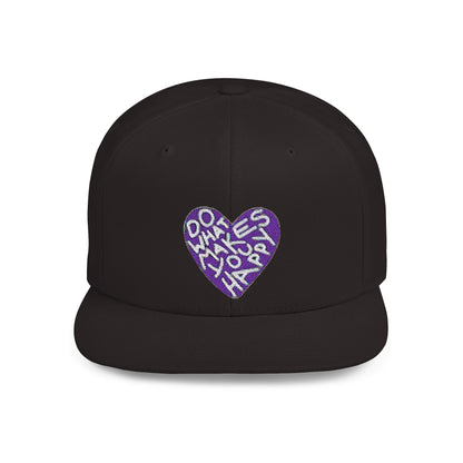 Unisex Flat Bill Snapback Hat
