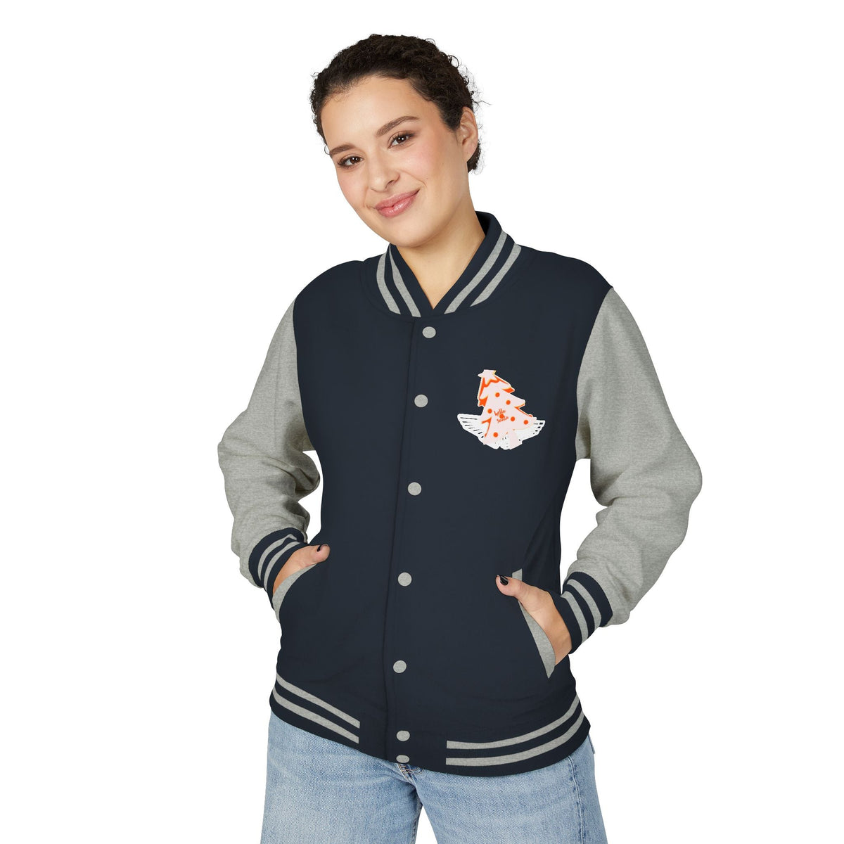 Letterman Jacket - 'hello santa' Design Printify