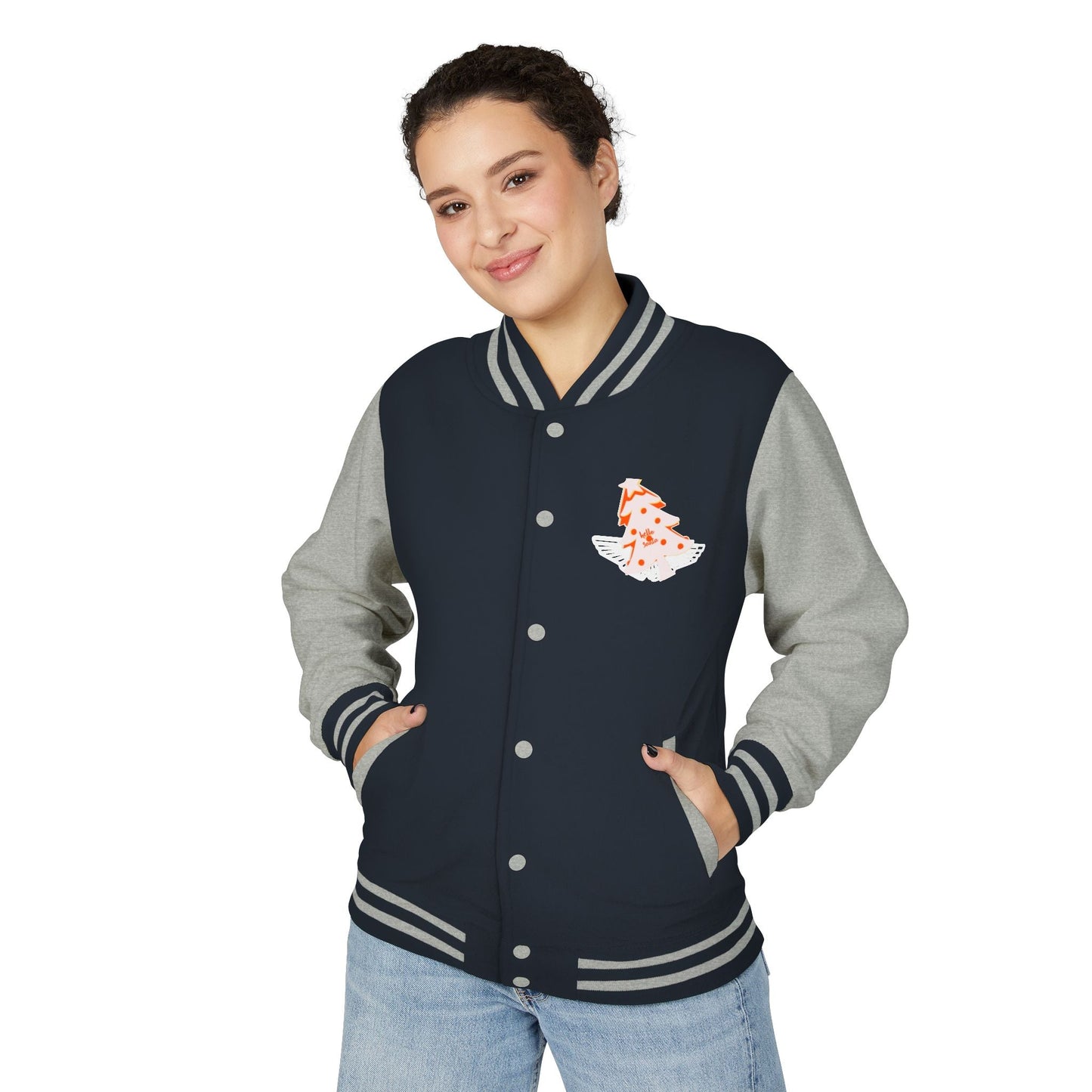 Letterman Jacket - 'hello santa' Design Printify