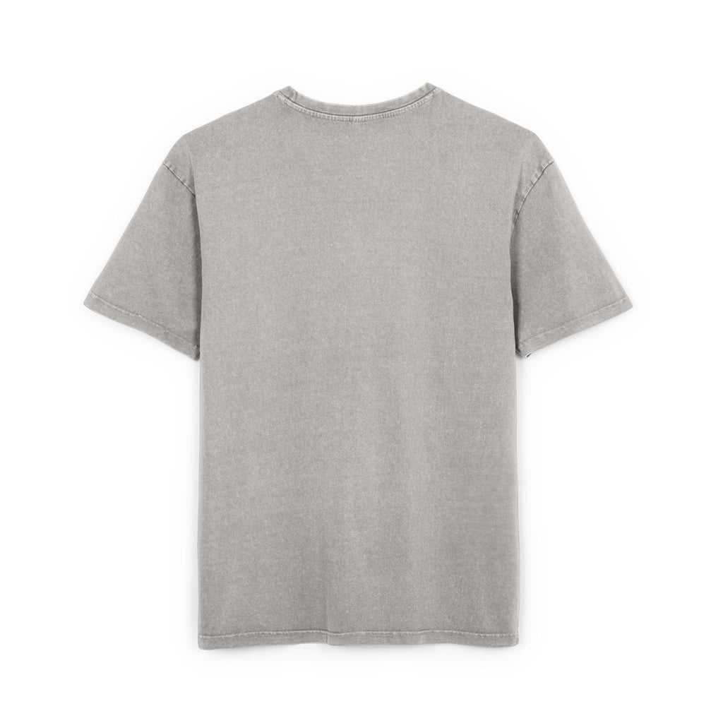 Unisex  Acid Washed Heavy Oversize Tee-With Tower Design