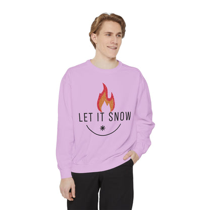 Let It Snow Unisex Garment-Dyed Sweatshirt