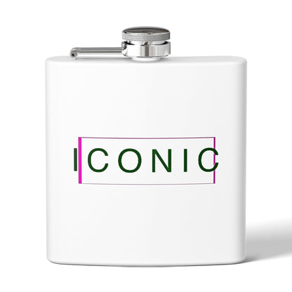Stylish Stainless Steel Flask - 6oz Iconic Drinkware for Celebrations
