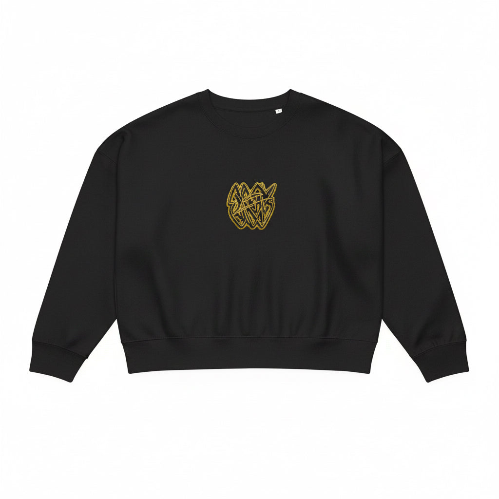 Gold Geometric Crewneck Sweatshirt — Women's Alma Organic